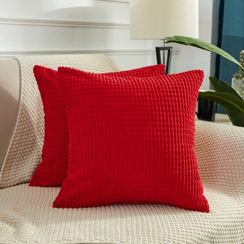 20x20 2pk Red Pillow Covers